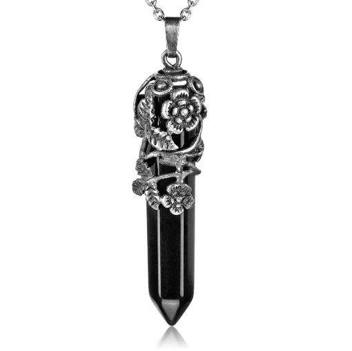 Black Crystal Necklace 1