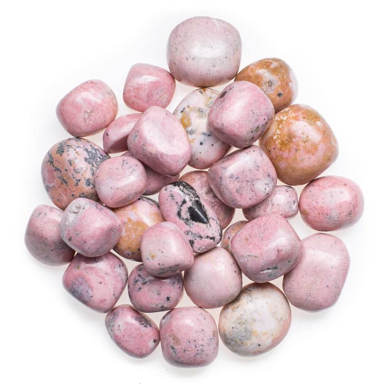 a group of pink opal