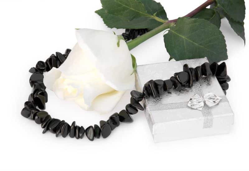 Black Agate Crystal Necklace